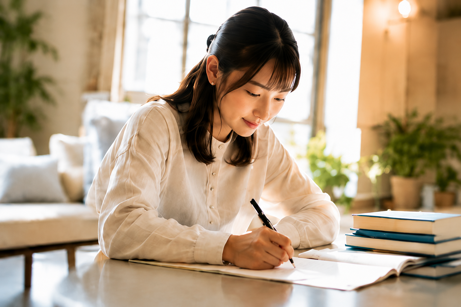 勉強する学生