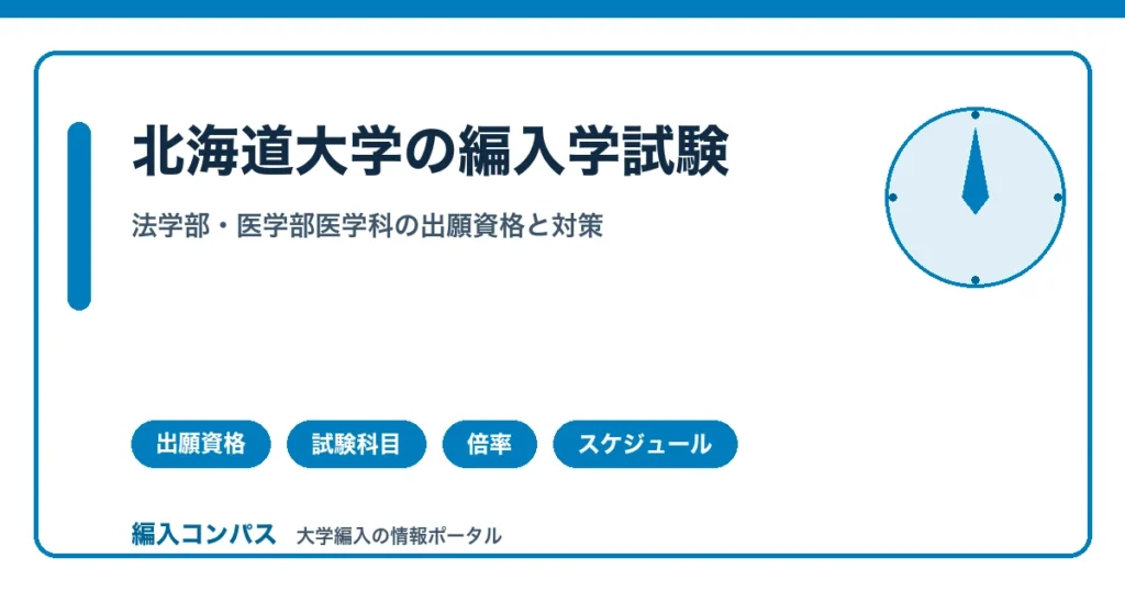 北海道大学の編入学試験