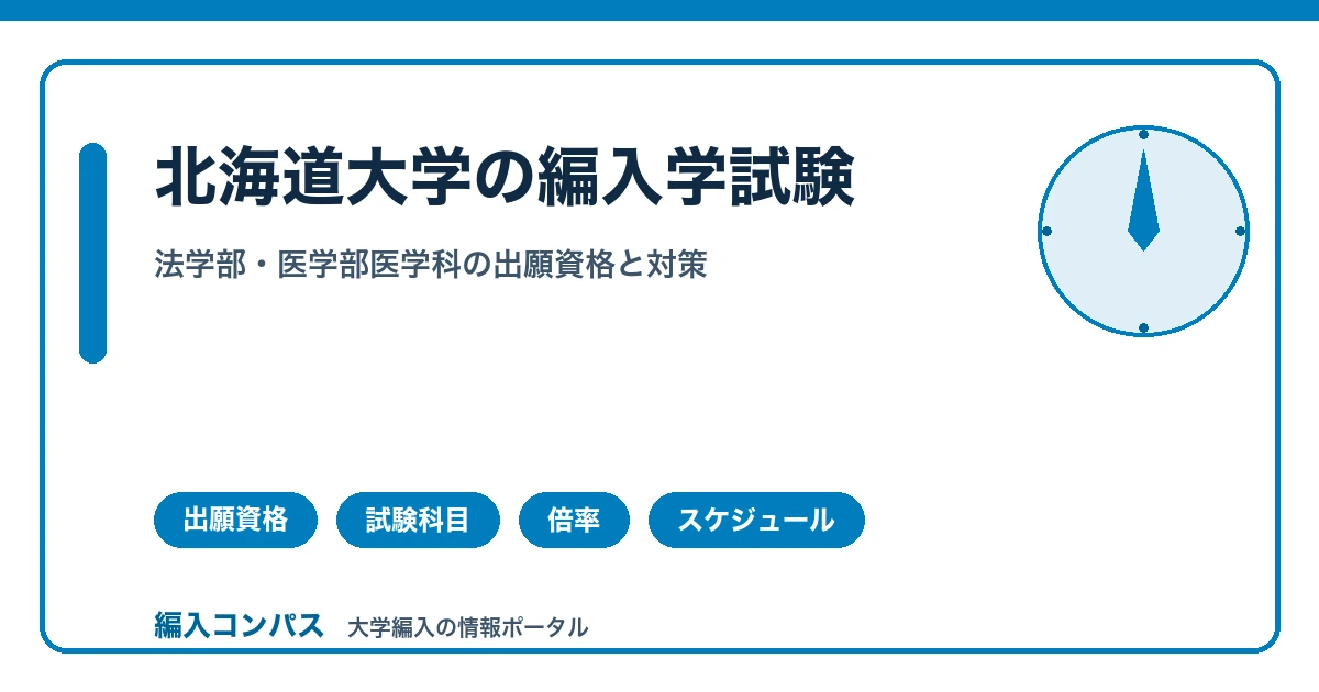 北海道大学の編入学試験
