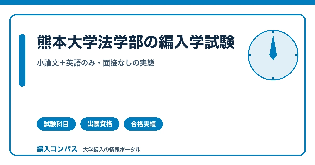 熊本大学法学部編入の完全ガイド|合格者3年連続ゼロの実態と対策の方向性